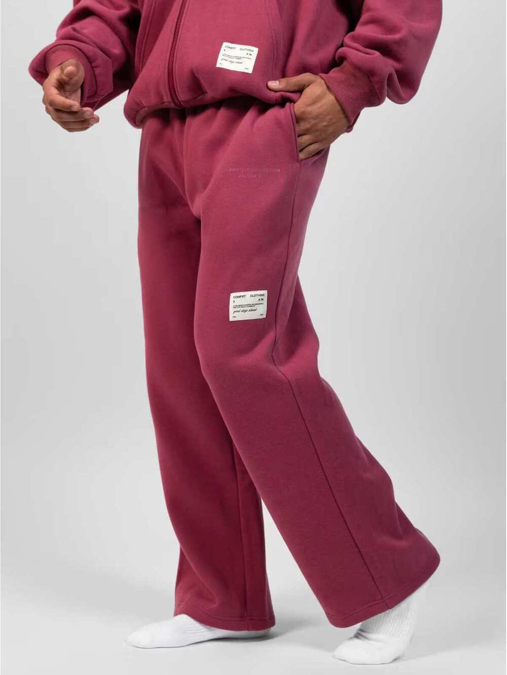 COMFRT NWOT Affirmation Limited Edition Straight Leg Sweatpants Berry Size [XS]